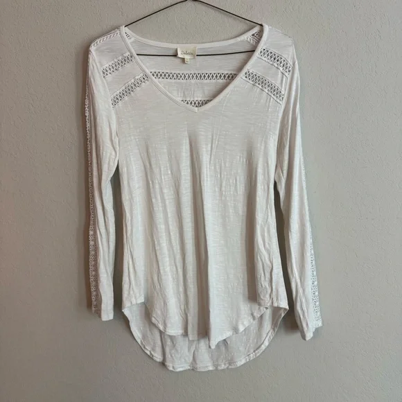 Anthropologie Deletta white long sleeve top small - Picture 3 of 8